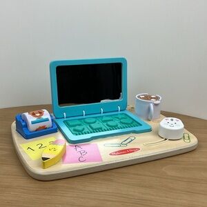 Melissa & Doug Wooden Work & Play Desktop Activity Board